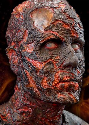 burned zombie prosthetics