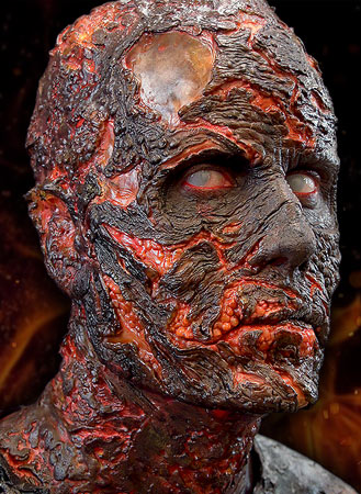 burned zombie prosthetics